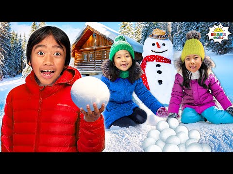 Ryan, Emma & Kate's Winter Adventures! Fun Snow Activities!