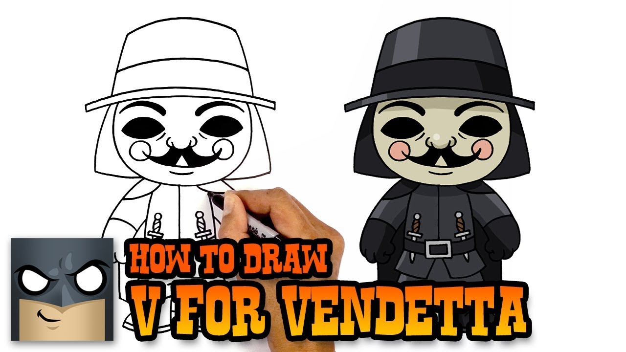 How to Draw V for Vendetta - Awesome Step-by-Step Tutorial