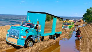 Camión FORD Se Queda Atascada En Un Rio Carretera Extrema American Truck Simulator