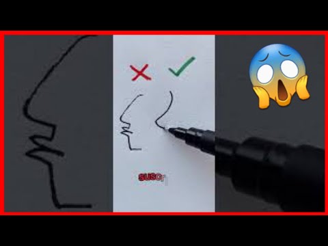 ▶️ Dibuja un Rostro de Perfil FÁCIL #Shorts