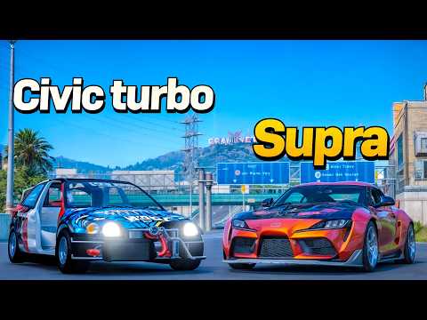 Usamos Un Civic Turbo Para Apostar 30M VS Un Supra MK5