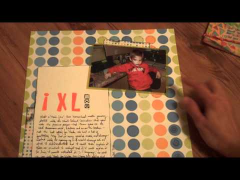 2nd grade school scrapbook layout, Valentines...