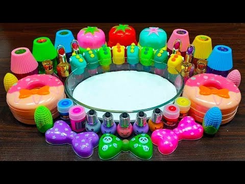 Rainbow slime ! Mixing random things into homemade slime | Enjoy slime videos !!!