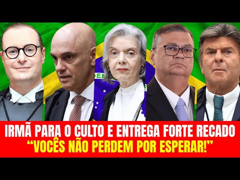 Irmã para culto e entrega forte profecia para o Brasil!