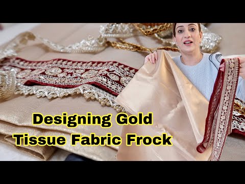 ❗️Designing Gold Tissue Fabric Frock🔥😅 Kadha for  For Cold 🌿 and reduced hunger feeling..!✌🏻