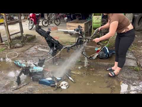 Cleaning and repairing motorcycle parts