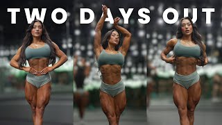 2 days out | carbing up, final workout, and peaking my physique