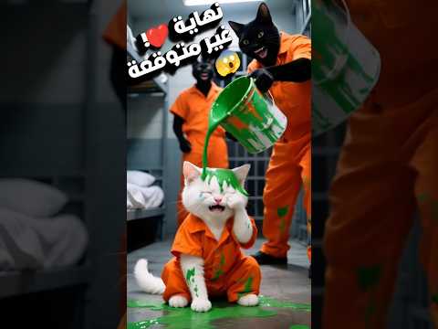 القطه دخلت السجن😨 😭😭
