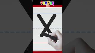 How to Write Uppercase Letter X -  @FunDayKid  Full Video - https://youtu.be/UuOSVfGOcdg