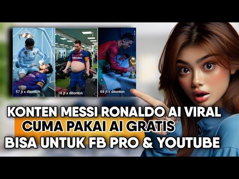 KONTEN AI SHORTS VIRAL‼️Cara Bikin Konten Ronaldo Messi AI Gratis Untuk Hasilkan Uang Online