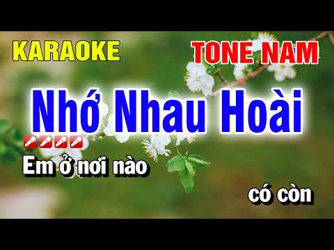 Nhớ Nhau Hoài Karaoke Tone Nam Nhạc Sống Dễ Hát | Nguyễn Linh