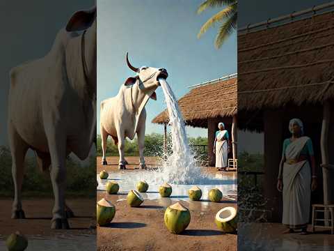 Grandmaโs cow gave millions of litres of juice then a bear attacked her #ai #cow #animals