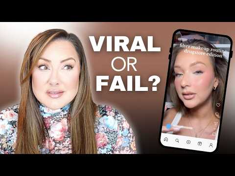 Can this VIRAL DRUGSTORE makeup routine work on 40+ Skin?  The end results...