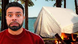 ACAMPANDO POR 24 HORAS EN UN LAGO EMBRUJADO CON TODA LA FAMILIA