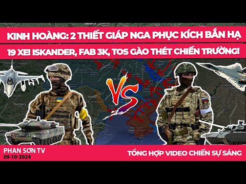 KINH HOÀNG: 2 thiết giáp Nga phục kích bắn hạ 19 xe! Iskander, FAB 3K, TOS gào thét chiến trường!