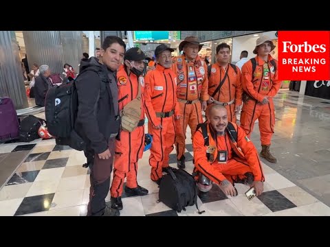 YouTube video thumbnail: Mexican Rescuers 'Topos Aztecas' Head To Texas To Assist In Ongoing Search And Rescue Efforts