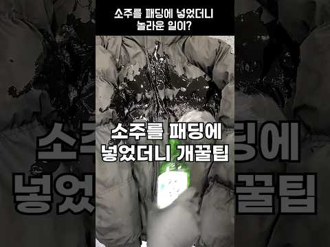 소주를 패딩에 넣었더니 생기는 개꿀팁