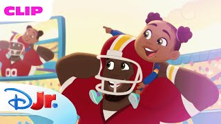 AJ Rescues Dad from FOMO on Football Game Day! 🏈 | Hey AJ! | New Show Available Soon | @disneyjr