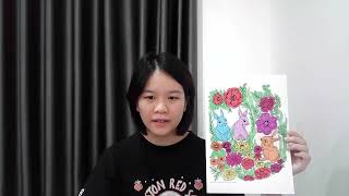 Practice coloring Rabbit in the flower forest