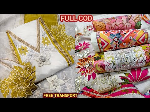 चांदनी चौक के मशहूर कॉटन दुपट्टा सूट Full COD New Boutique Designs Ladies Suit Wholesale market in