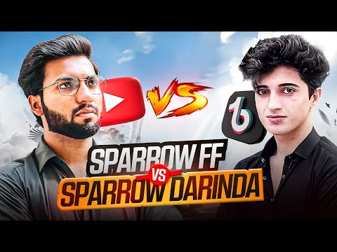 Sparrow Darinda 👿🔥 Open Challenge To Sparrow FF 😓 1 vs 1 || Tiktoker Vs Youtuber Intnse Match