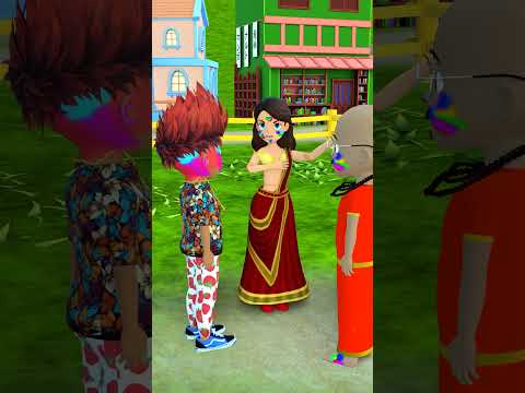 Priti_Ne_Suraj_ke sath Holi khela Happy Holi 2025😍🙏😁😳💞Cartoon_granny_short_tmkoc_shortscomedy(2160p)