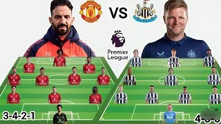 HEAD TO HEAD LINE-UP POTENTIAL 3-4-3 VS 4-3-3 ~ MANCHESTER UNITED VS NEWCASTLE EPL MATCHDAY18 🔥
