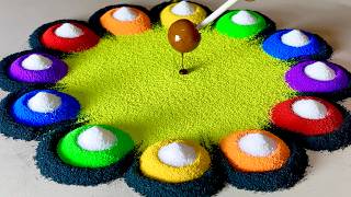 Simple rangoli designs for festival/Diwali Rangoli for beginners easy small/Rangoli designs
