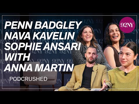 Podcrushed: Penn Badgley, Nava Kavelin and Sophie Ansari with Modern Love’s Anna Martin