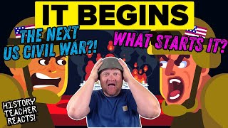 US Civil War in 2025 is Closer Than You Think! | History Teacher Reacts | The Infographics Show