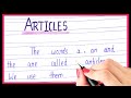 Understanding Articles in English