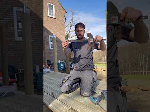 HOW TO FIX BOWED DECK BOARDS LIKE A PRO#deck #deck #how #howto #doityourself #shorts #hack #tips