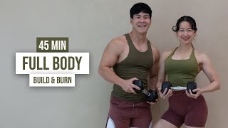 45 MIN FULL BODY SHRED WITH WEIGHTS | Build Muscle & Burn Fat