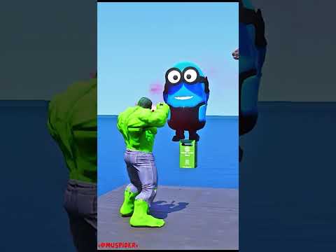 GTA 5 Epic Water Ragdolls | Hulk vs Spider-man and Minions Jumps / Fails ep.181 #shorts