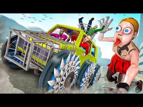 ПОБЕГ НА САМОДЕЛЬНЫХ МАШИНАХ ОТ СОСЕДКИ! УГАР И БЕЗУМИЕ В Garry`s Mod
