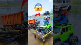 Tata Tipper Auto Rickshaw Jump To River ? Cartoon Video | CS Toy