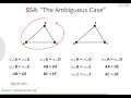 Exploring Triangle Congruence and Similarity: The SSA Case