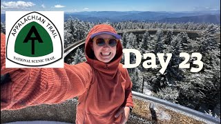 Day 23: a frozen Kuwohi ❄️ - appalachian trail thru hike 2025