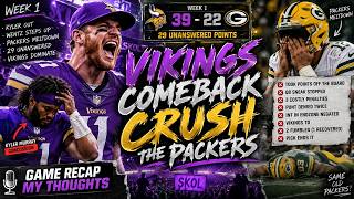 VIKINGS DESTROY THE PACKERS! 29 UNANSWERED POINTS + WE ARE NOT A QB AWAY! | Week 1 Reaction