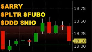 Scalp trading stocks premarket into the open $ARRY $PLTR $FUBO $DDD $NIO