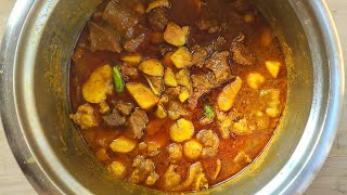 দেশিও স্টাইলে আলু দিয়ে গরুর মাংসেরঝোল | Beef Curry With Potato | alu diye mangsher jhol recipe |