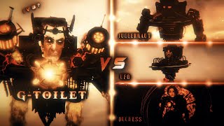 G-toilet commander VS Astro Ufo, juggernaut and duchess #skibiditoilet #foryou #cameraman #fyp