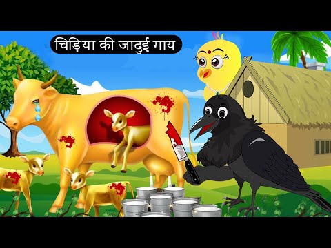 चिड़िया की जादुई गाय  | Chidiya Wala Cartoon| Tuni Achi Cartoon | Hindi Kahani | Chichu TV birds