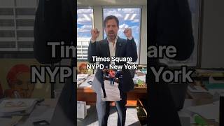 Wielding woman confronted by NYPD police officers in Times Square, Manhattan, New York