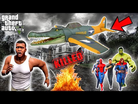 Franklin Saving Avengers From Bombardino Crocodilo horror in GTA 5 | GTAV Avengers