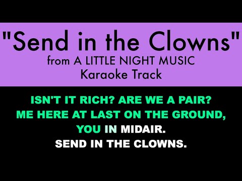 “Send in the Clowns” from A Little Night Music – Karaoke Track with Lyrics on Screen