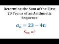 Arithmetic Sequences and Sums
