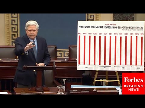 YouTube video thumbnail: John Hoeven: Here's The Percentage Of Democrats That Voted For The 13 CRs During Biden's Presidency