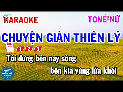 Karaoke Chuyện Giàn Thiên Lý Nhạc Sống Tone Nữ Cực Hay