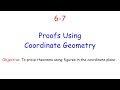 Exploring Coordinate Geometry Proofs